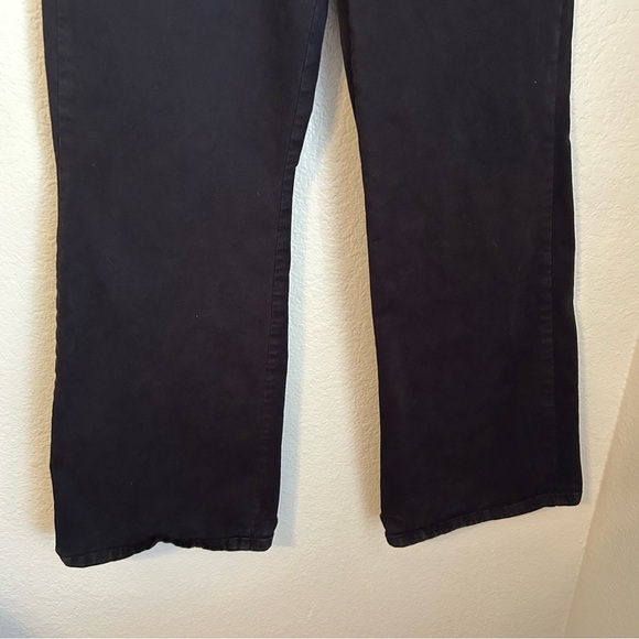 Marine Layer Bridget Twill Flare Patch Pants W/Patch Pockets Faded Black, Size 6 - Picture 7 of 13